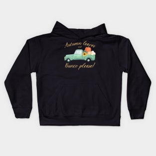 Fall Bunco Autumn Leaves and Bunco Please Kids Hoodie